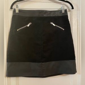 H&M Faux Leather Suede Mini Skirt